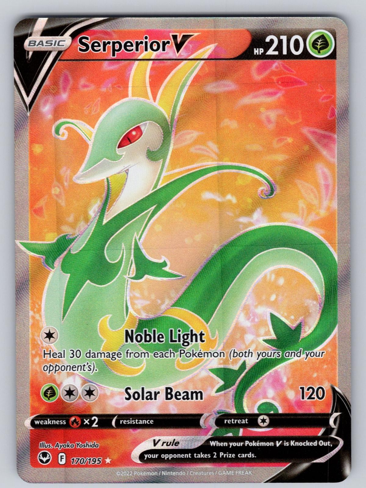 Serperior V 170/195 Ultra Rare Silver Tempest Holo Near Mint