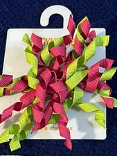 Vintage Gymboree Curly Hair Bow Clips 2012 Garden Cutie -NEW-