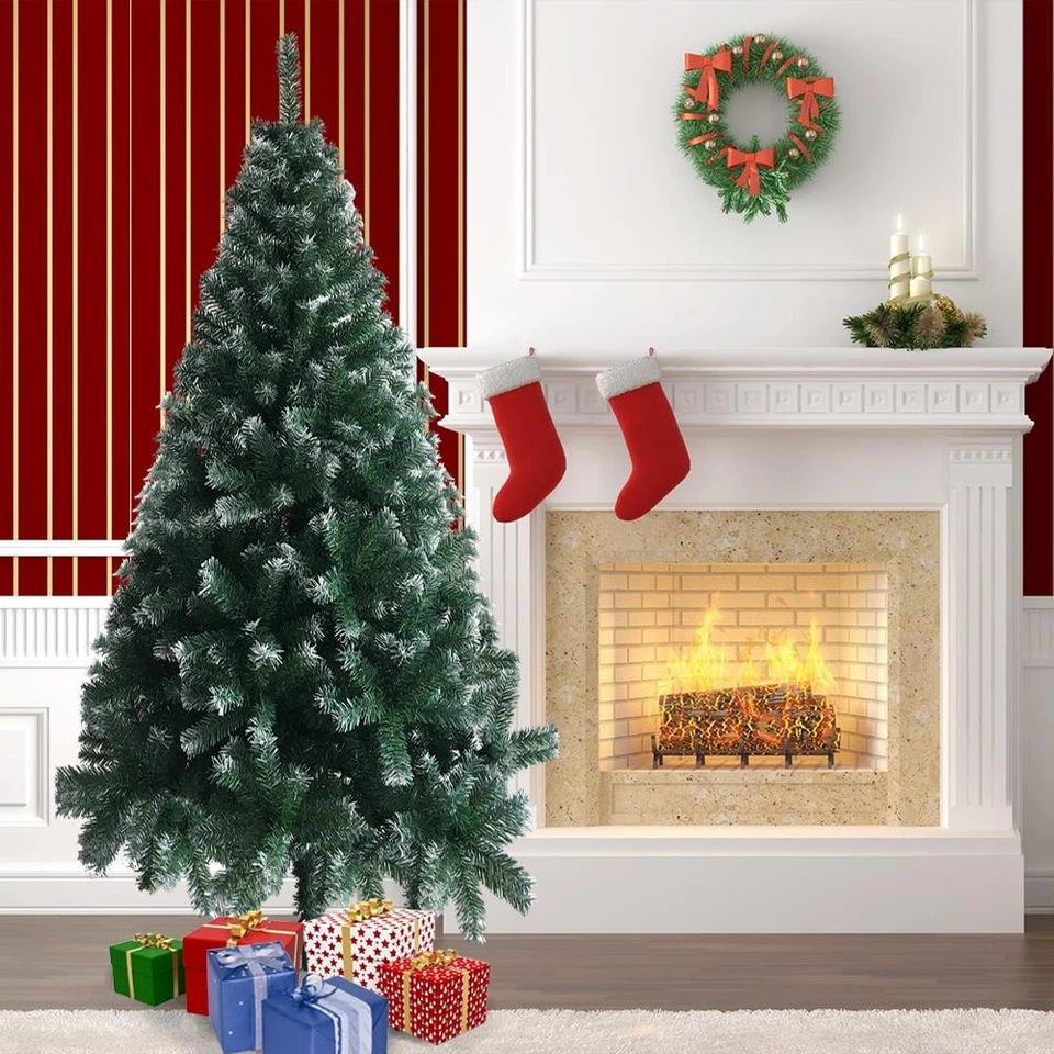 6Ft Artificial PVC Christmas Tree Xmas W/ Stand Holiday Season Indoor Outdoor