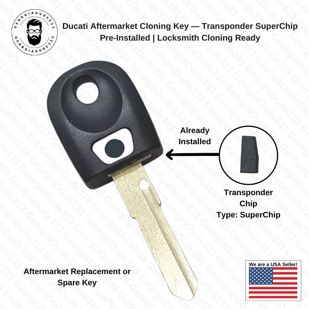 2009FW アーカイブ／　ラフシモンズ　／　ミラーキーリング Ducati Aftermarket Double Sided Key Blank w/Clone Chip. For