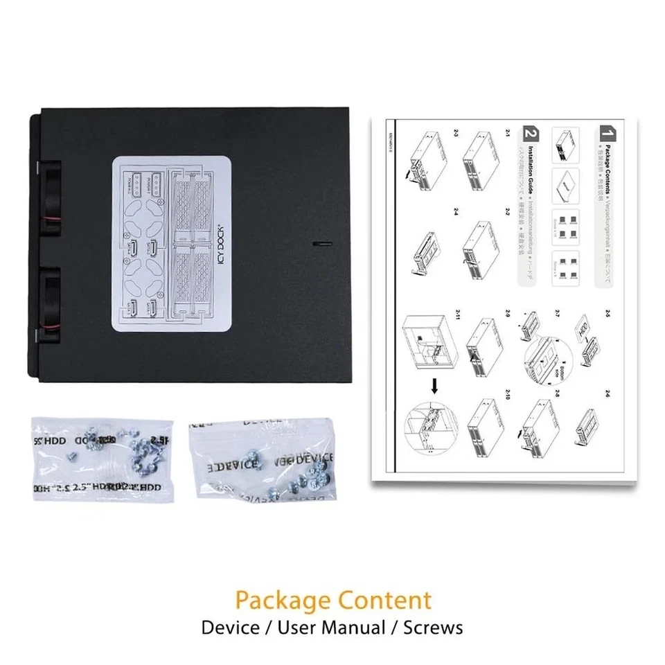 ICY DOCK Rugged 4 x 2.5 SAS/SATA HDD/SSD Mobile Rack Enclosure for 5.25" Bay ... - Image 2 of 4