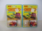 Matchbox Lesney Superfast 2X SF15 Fork Lift- unpainted & black bases, carded