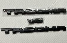 3pcs Emblem Overlay Kit Door Side Rear Badge Matte Black For Tacoma V6 2016-2023 3pcs Emblem Overlay Kit Door Side Rear Badge Matte Black For Tacoma V6 2016-2023