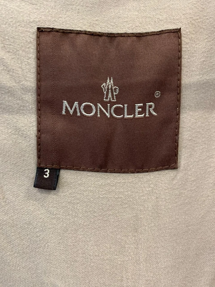 Moncler Hombres Plumón Parka Chaqueta Talla 3 L/XL Marrón Forro Vintage Castor #52 Foto 3 de 4