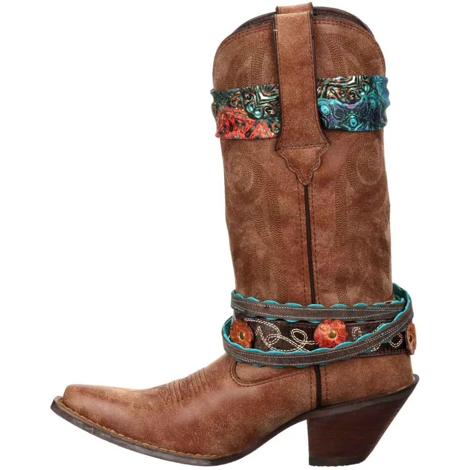 Durango  Botas de Vaquero de Correas de Cuero Crush para Mujer (FS11721) - Imagen 4 de 4