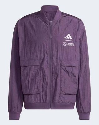 Adidas Mercedes AMG Petronas F1 Team Woven Bomber Jacket Men s XL Purple JX8818