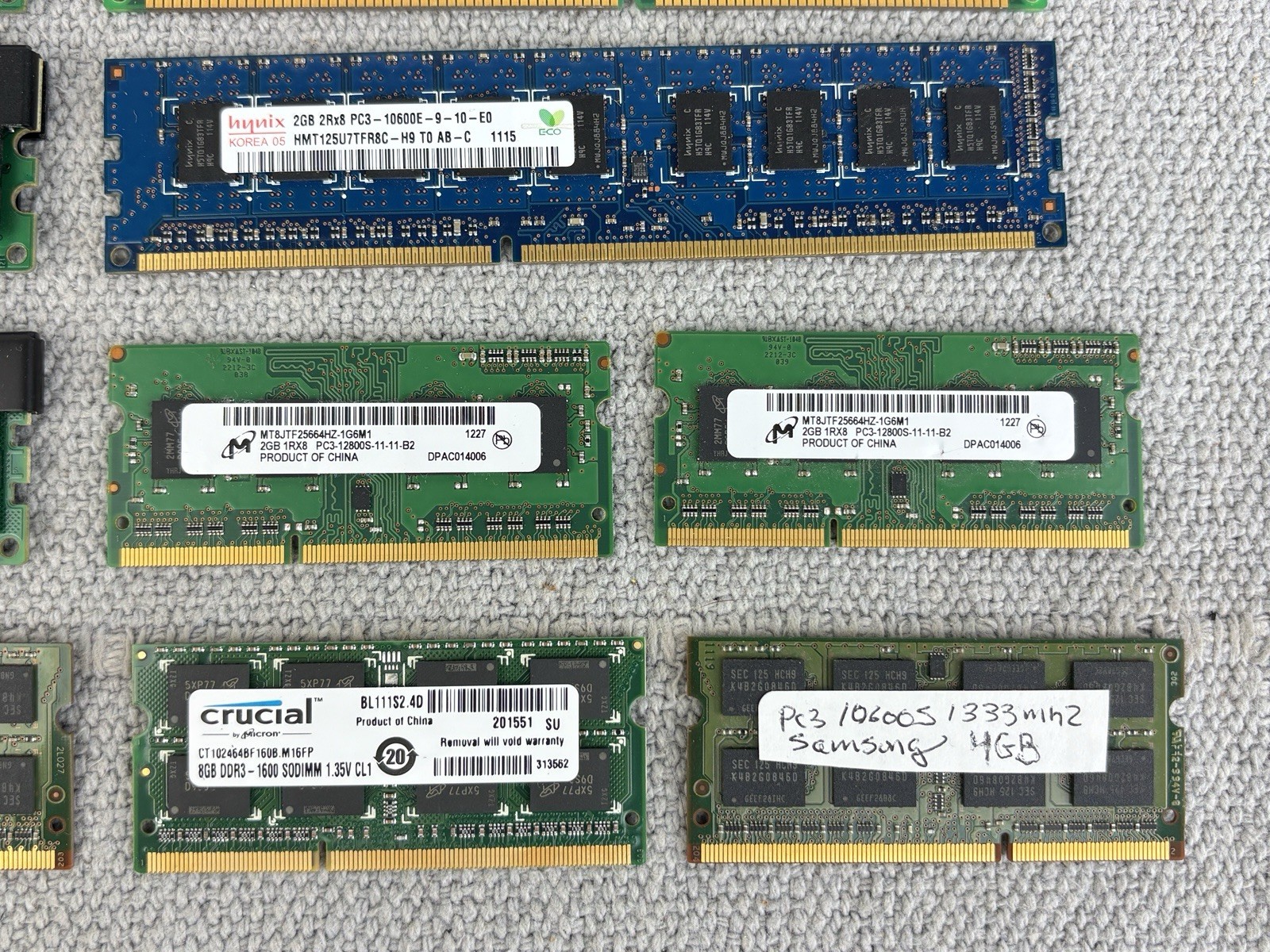Corsair XMS2/XMS3,Samsung,Crucial By Micron,Timetec,Hynix,Kingston Memory Ram