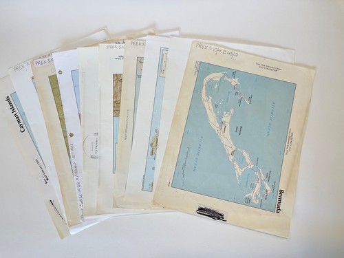 Lot of 10 Vintage Maps of Central America and the Caribbean 1984-2001
