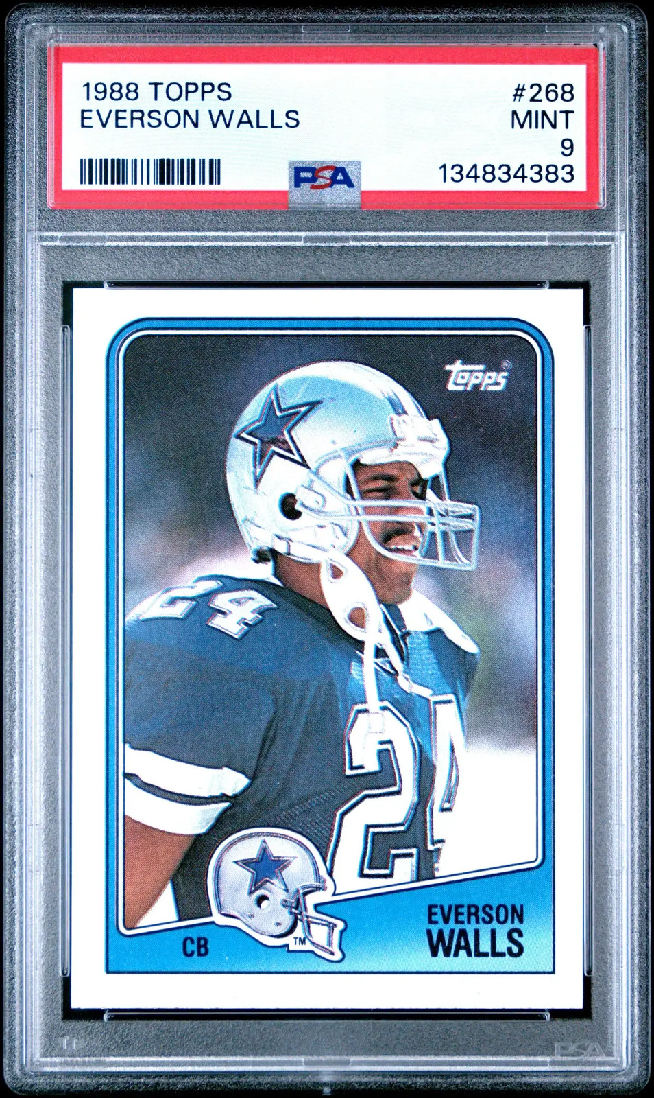 1988 Topps Everson Walls #268 PSA 9