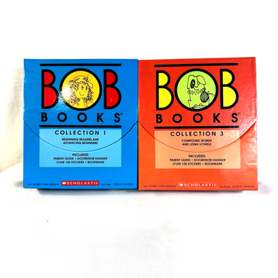 Bob Books Beginning Readers & Long Vowels Collection 1 & 3 Box Sets READ