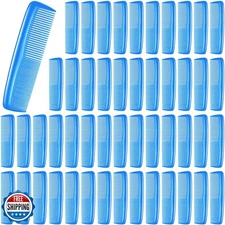 Didaey 50 Pcs Pocket Combs for Men 5 Inch Cutting with Wide and Fine Teeth Pl