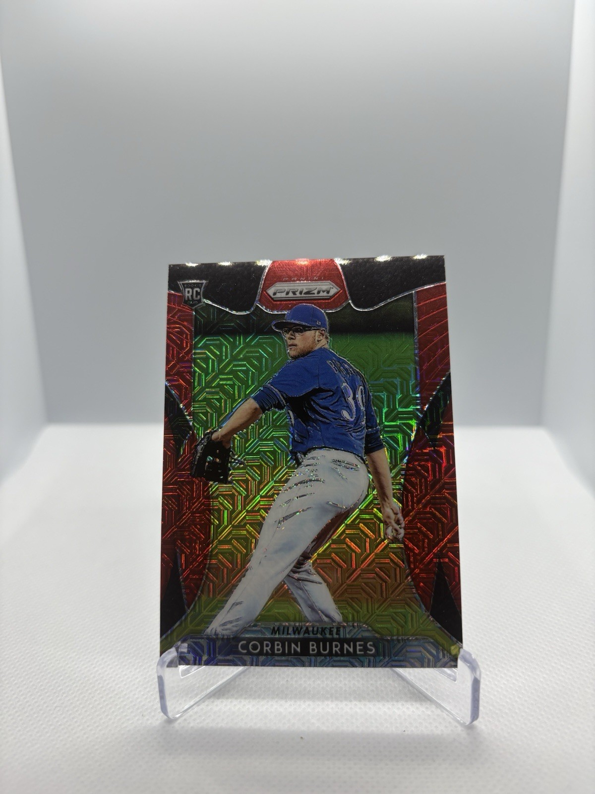 2019 Panini Prizm #103 Corbin Burnes Red Mojo Prizm #/299