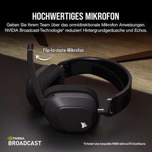 Corsair HS80 Max Wireless Gaming Headset Bluetooth PC MAC PS5 PS4, Dolby Atmos - Bild 7 von 12