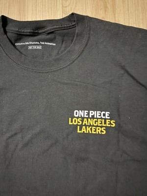 One Piece Los Angeles Lakers Luffy Promo T Shirt Black Pirates