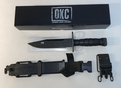 Ontario Knife Company, M9 Bayonet and Scabbard, Black , Overall Length: 12.25''