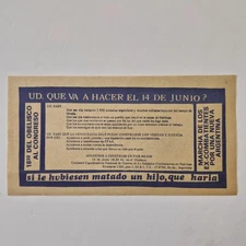 Volante / Marcha Ex-combatientes de Malvinas - 14 de junio