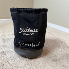 AME Titleist Pro V1 Silverleaf Golf Ball Pouch Bag Drawstring Made in USA Range