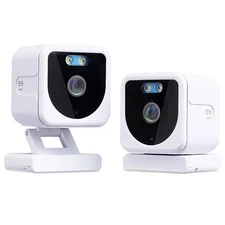 Geeni 1080P Mini Security Camera 2-Pack – WiFi Indoor/Outdoor, Night Vision