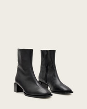 Image of ALL SAINTS Avril Leather Ankle Boots - Black Size 5 6 7 - New - RRP £249