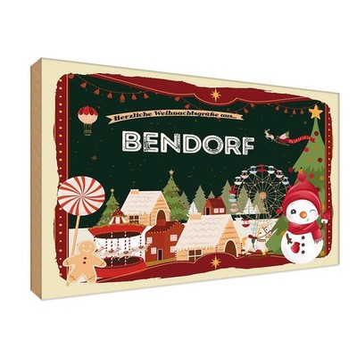Holzschild 12x18 cm Weihnachten aus BENDORF Deko Geschenk Holz Schild