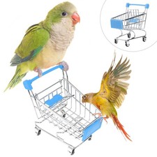 Mini Shopping Cart Toy Metal Blue Durable for Decoration and Organizing
