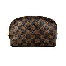 LOUIS VUITTON Damier Ebene Pochette Cosmetic PM Pouch N47516 Authentic