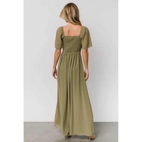Baltic Born NWOT Sierra Sweetheart Maxi Dress in Dusty Olive Green Size Medium - Picture 3 of 12