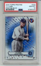 2023 TOPPS PRISTINE PRISTINE BLUE #223 TY COBB /75 TIGERS PSA 10 LOW POP RARE