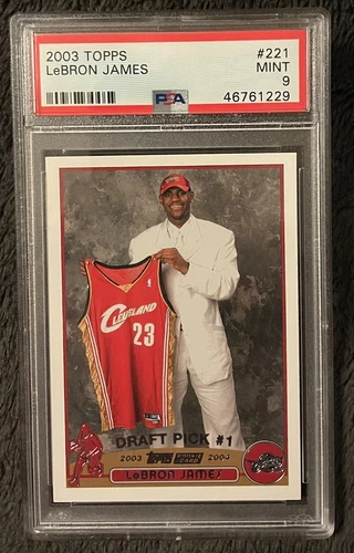 2003 Topps Basketball Lebron James Rookie #221 PSA 9 Mint Cavs Lakers HOF