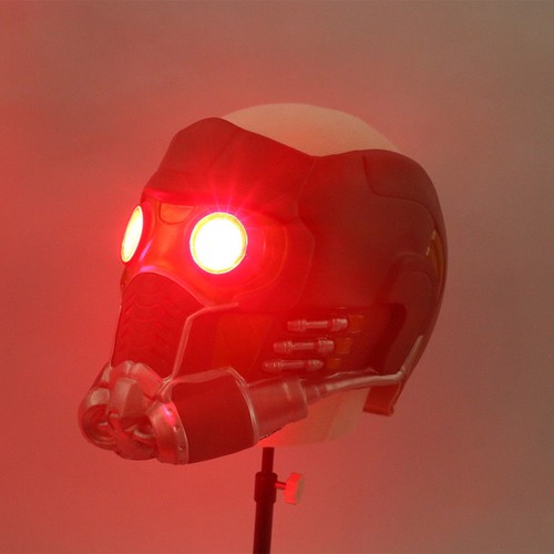 Cosplay Star Lord LED Helmet Latex Infinity War Quill LED Mask Superhero Props - Picture 2 of 9