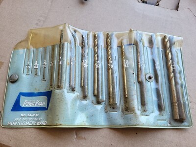 Montgomery Wars Powr Kraft Drill Bit Set Incomplete