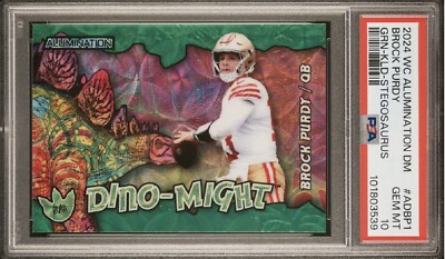 Brock Purdy ~ 2024 Wild Card Alumination Dino-Might Green #/8