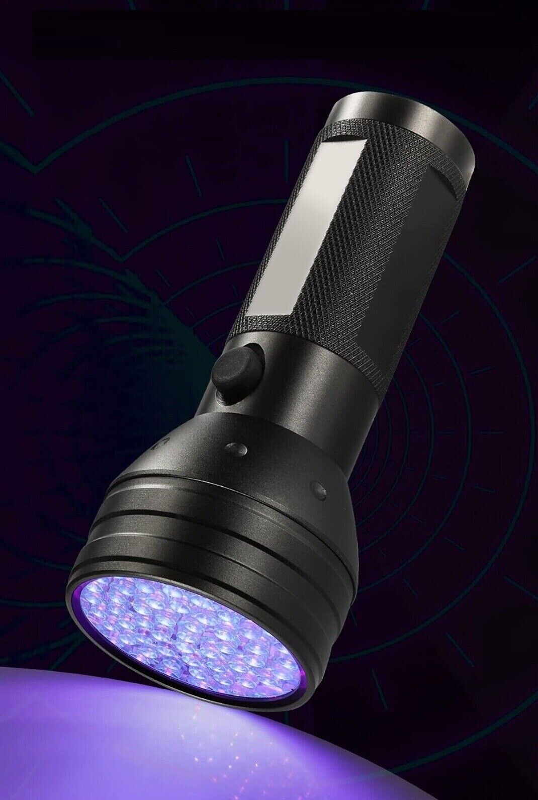 Linterna Ultravioleta 100 LED Lampara de Luz Negra Profesional para  Inspección