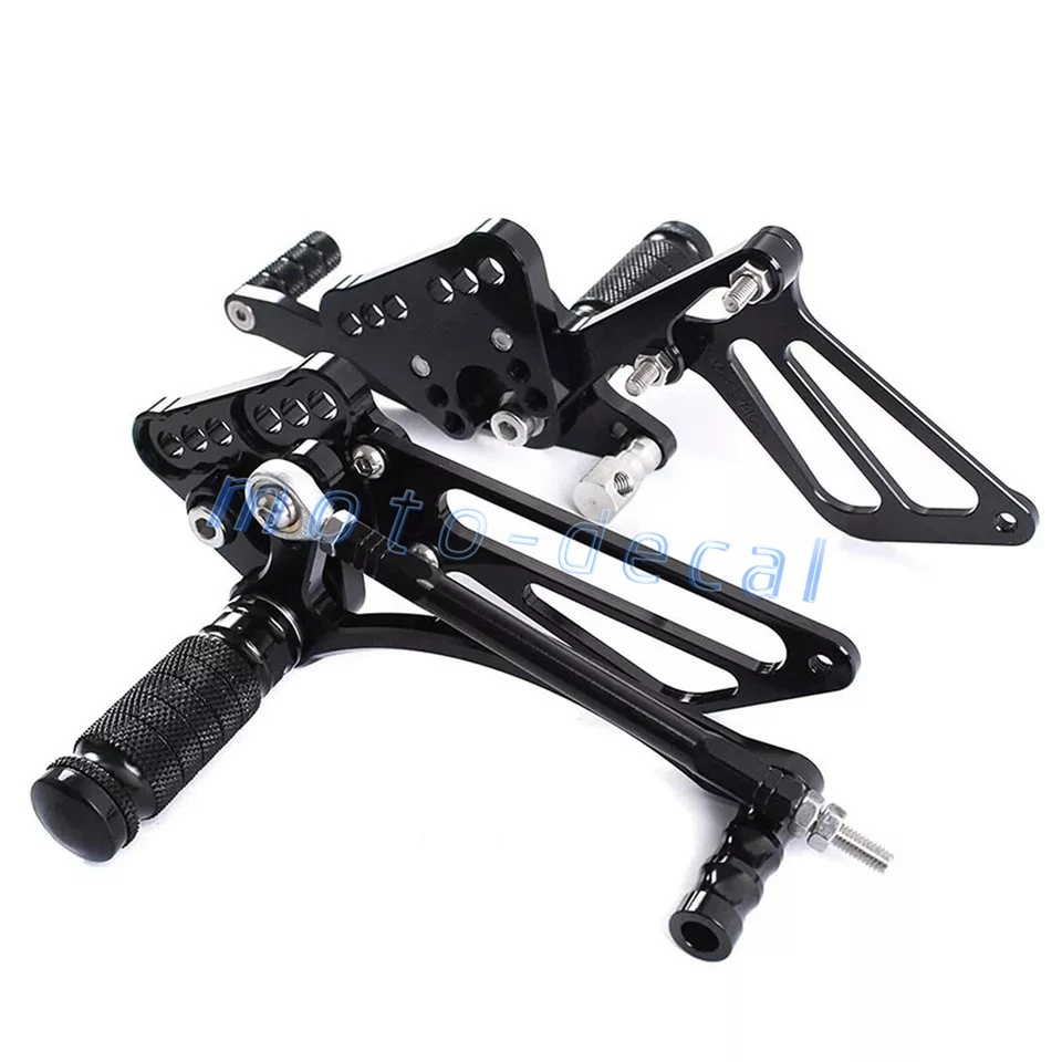 Juego de reposapiés trasero CNC para Suzuki 2006 GSXR 1000 GSXR1000 juego trasero negro Foto 2 de 4