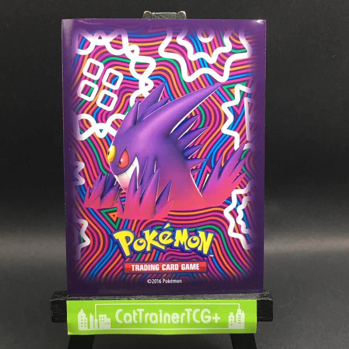 mega gengar card sleeves x1 Sleeve Side Profile Pokemon Center Japan Original New 65 standard Floral Gengar Card Sleeves 64ct