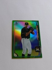 2015 Bowman Chrome  ** 1ST GREEN REFRACTOR **   #162 Justin Jacome RC  #D / 99