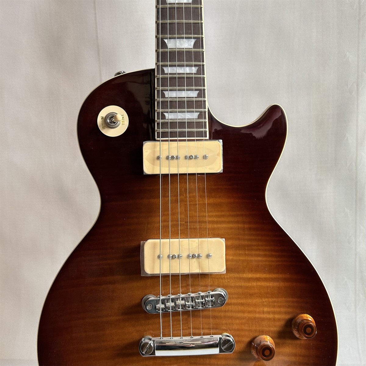 ギター LP CUSTOM model Custom LP Flame Maple Top Electric Guitar P90 Pickups Solid Body