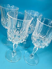 Glass Water Goblets Set of 4 Wine Glasses