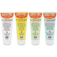 EZ EDGES EDGE CONTROL GEL 4 oz (Choose: Peppermint / Coconut / Caster / Olive)