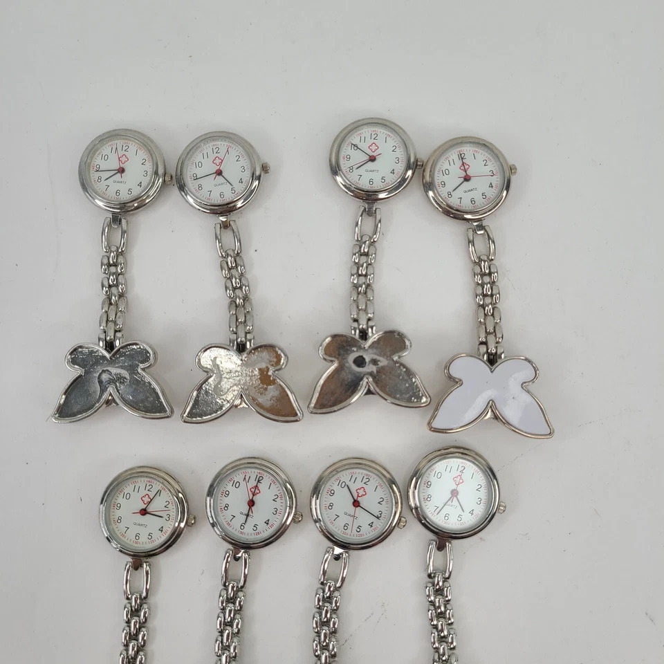 Hello Kitty Butterfly Red Cross Nurse Doctor Fob Brooch Quartz Watch NOT WORKING - Image 3 of 4