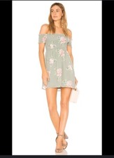 Show Me Your Mumu Dolly Smocked Dress Sweetheart Sage - Sz S - Fairy Coquette