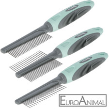 Fellkamm Fellpflege Fellk&auml;mme Flohkamm f&uuml;r Hunde abgerundete Zinken Kamm 21cm