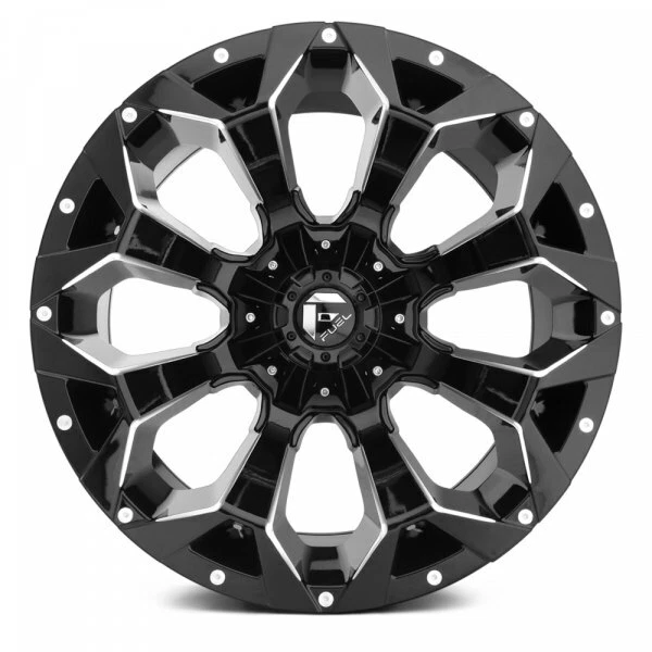 20X10 FUEL ASSAULT WHEELS RIMS GLOSS BLACK TIS 2500 3500 RAM F-250 F-350 Foto 4 de 4