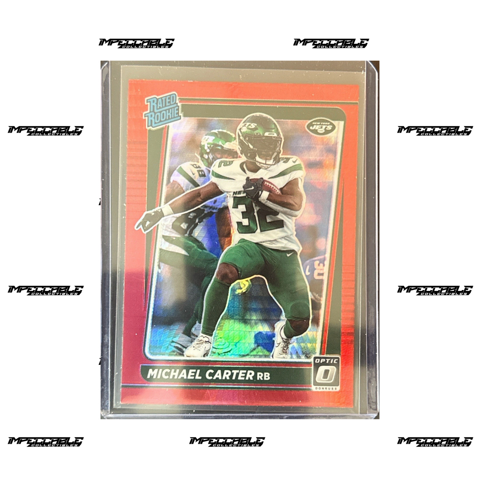 2021 Panini Donruss Optic - Red Hyper Rated Rookie #235 Michael Carter (RC)