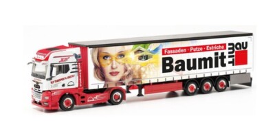 Miniature Camion Iveco S-Way LNG remorque bachée Willi Betz - Herpa