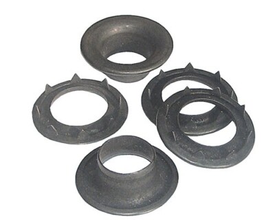 (50) Osborne No. B2-2 BLACK Grommets & SPUR Washers, SIZE 2: hole 7/16'' (13348)