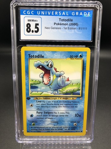 Totodile (1st Edition) graded CGC 8.5 for sale on eBay