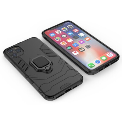 FÜR XIAOMI REDMI NOTE 14 PRO 4G - RING ARMOR Case Handy Hülle Etui SCHWARZ