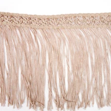 Perial Co Chainette Fringe Fancy Top hand made Sold by the Yard Dusty Rose 