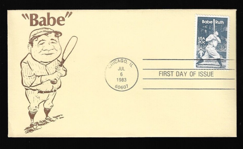 1983 BABE RUTH 1st Day Stamp Envelope Cache Lot of 200 Unused w/duplicates - Picture 6 of 23